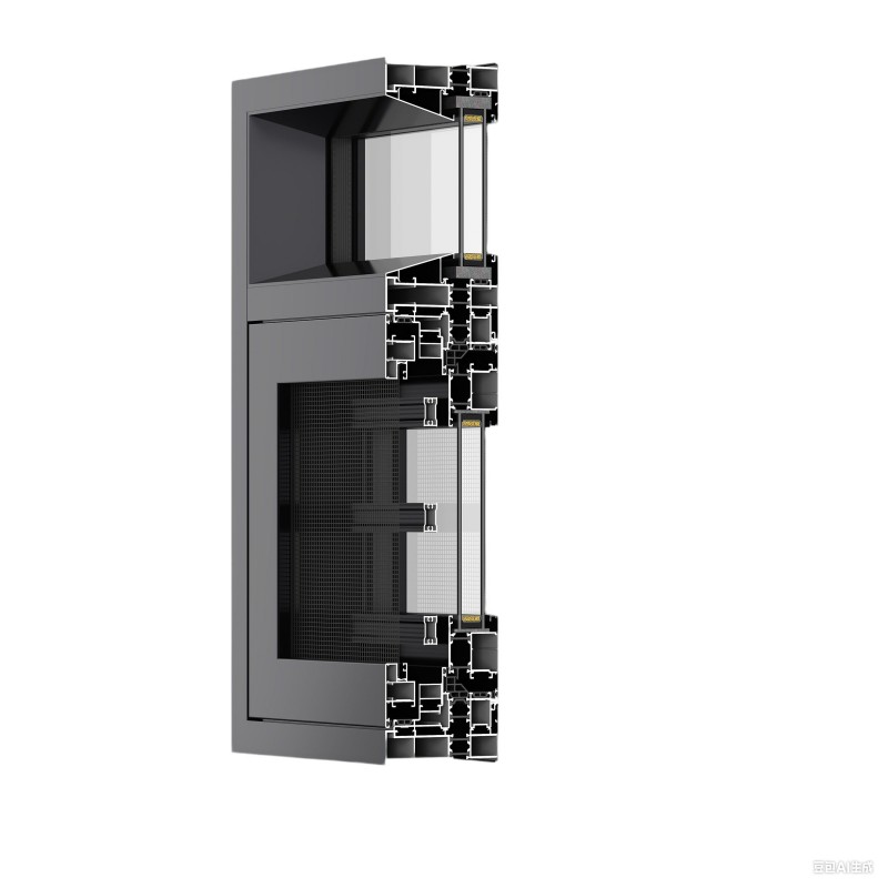 Tempererat glas aluminiumfönster fönster